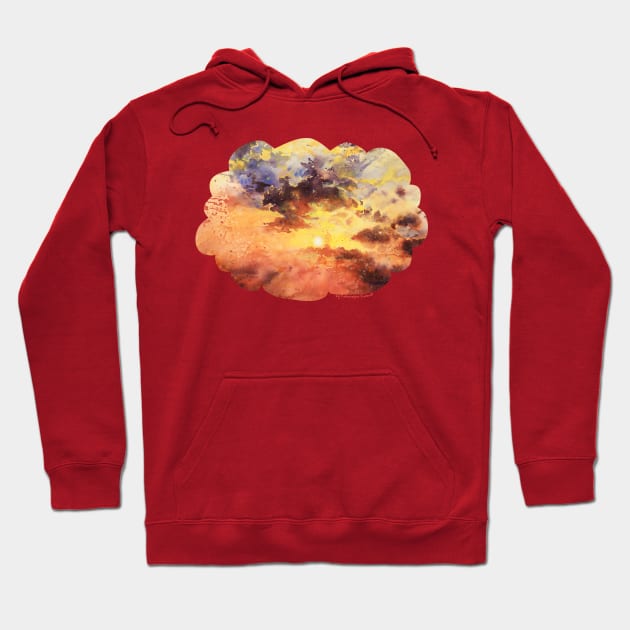 Watercolor Sky No 2 Hoodie by KKmiecik_ART